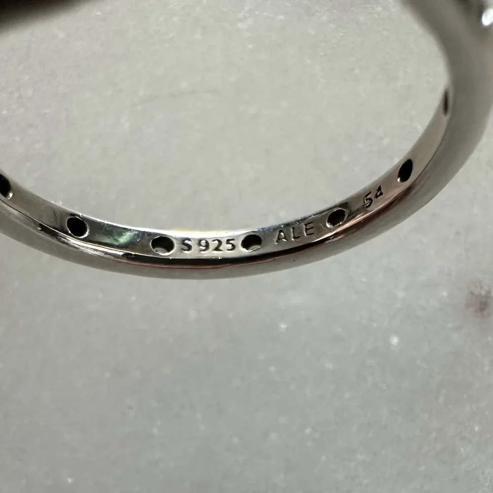 Pandora Sterling Silver and CZ Ring 925 ALE size 7.5